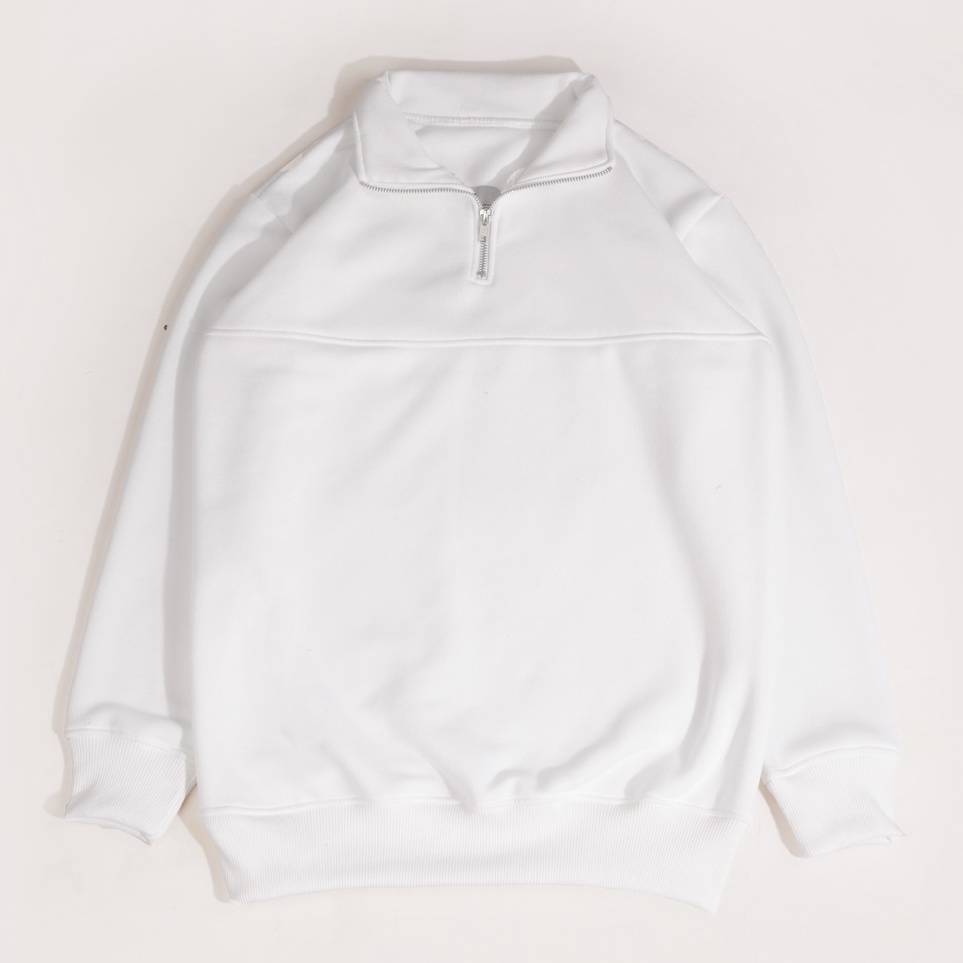 Halfzip Sweatshirt White