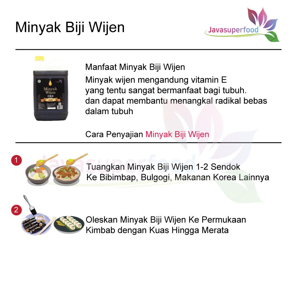 Minyak Wijen 100% 5 L / SESAME OIL KOREA