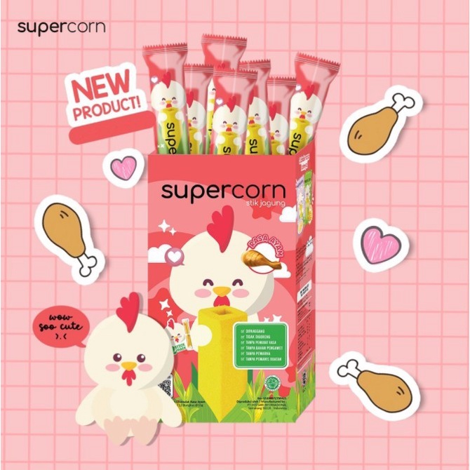 SUPERCORN STICK CHICKEN CHEESE ROASTED CORN | SNACK JAGUNG CEMILAN SEHAT ANAK