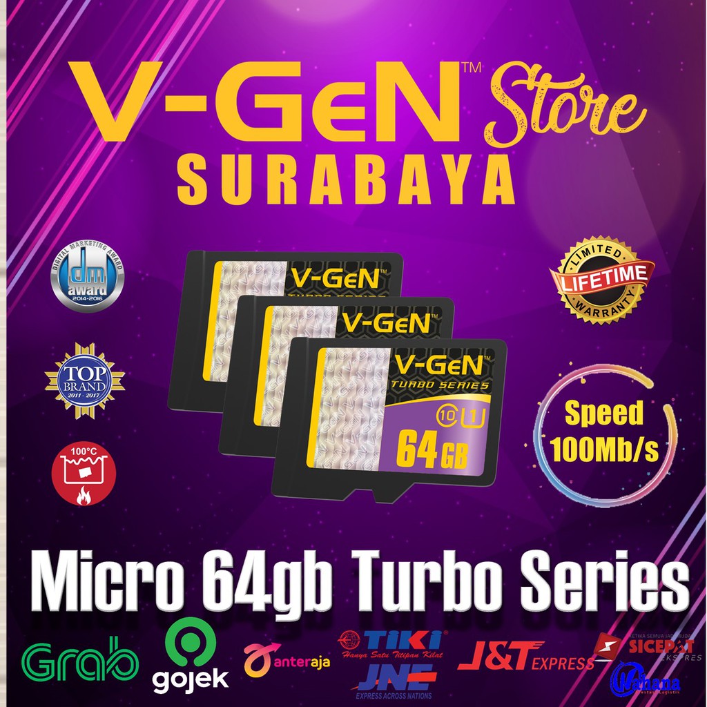 Micro SD VGEN 64GB Clas 10 / Turbo Non Adaptor | Shopee Indonesia