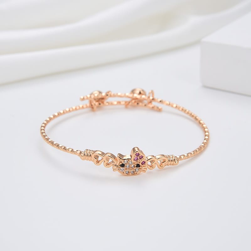 [COD]gelang tangan anak model hello kitty lucu terbaru Anti karat gelang mas anak perhiasan titanium gelang ukuran adjustable baby bangle