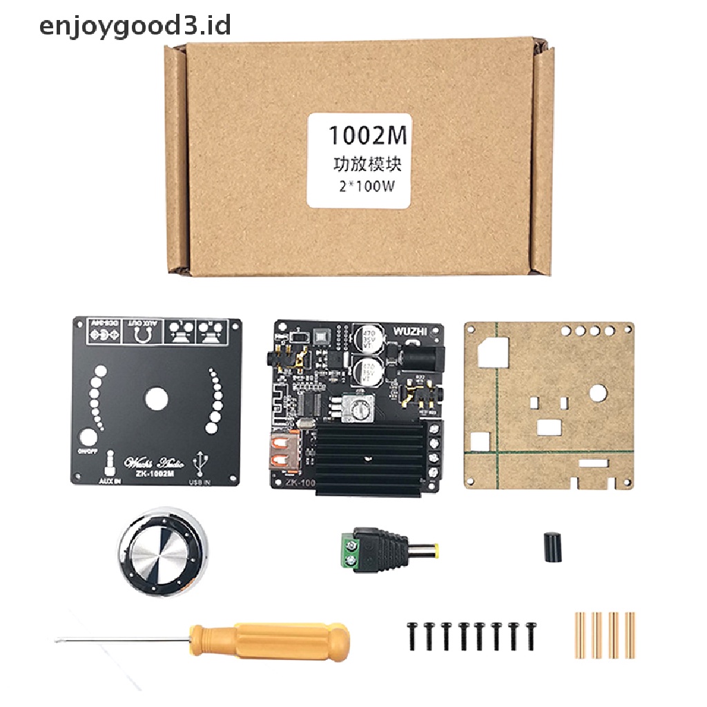 [id] ZK-1002M 100W+100W Bluetooth 5.0 Power Audio Amplifier Board Stereo Amplificador [dd]