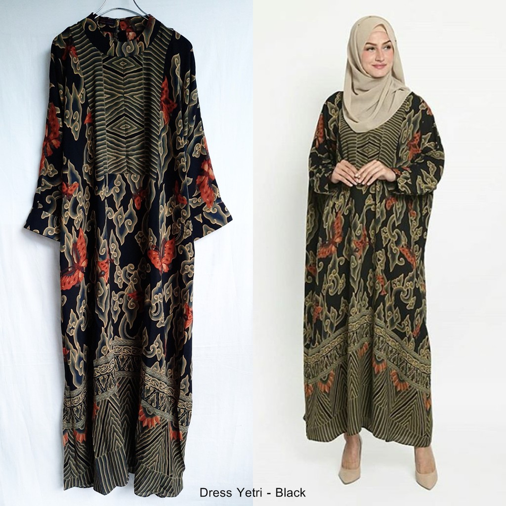 Gamis / Dress / Kaftan Muslim Silk Ceruty Printing Yetri by Kamilaa by Itang Yunasz