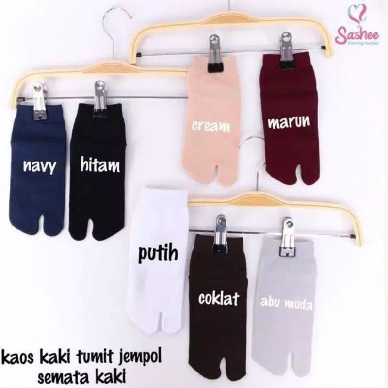 Kaos Kaki Sashee Jempol Tumit Polos Semata Kaki | Angkle Sashee