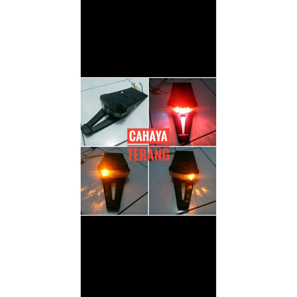 Selancar - Spakbor Belakang - Lampu Stop - Stop Lamp KLX 3 in 1 Variasi Modif Kawasaki KLX 150 -