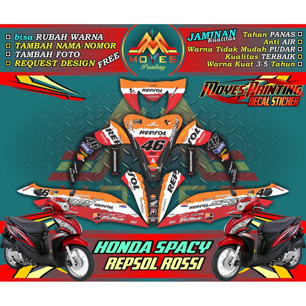 stiker honda spacy stiker motor spacy full body decal stiker motor spacy full body