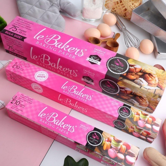 Le Bakers Extra Wide Baking Paper 45cm x 75m / Kertas Panggang Kue