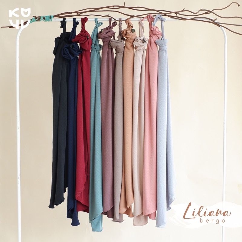 Koyu Hijab Instan Bergo Jersey Premium Liliana