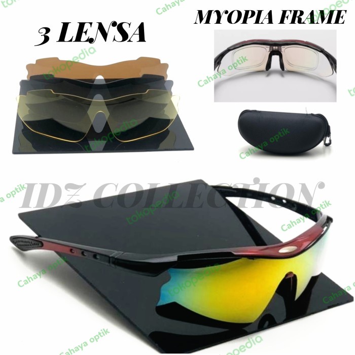 Kacamata Gowes Sepeda Bears Solo Kacamata Polarized - Non Minus New