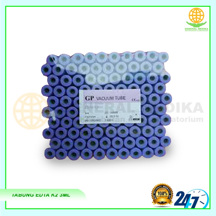 Tabung Vacutainer EDTA K2 3ml Merk GP (6 Pack)