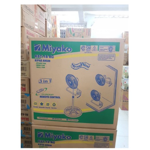 Miyako Kipas Angin Besi 3in1 Multi Fan Remote Control KST-18RC