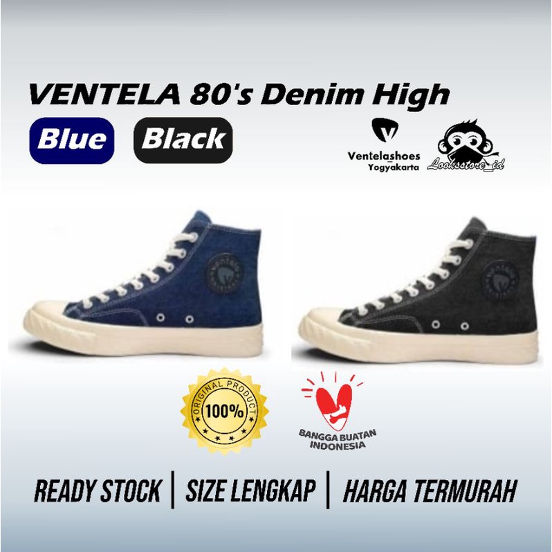 Ventela x Badjatex BTS 80s Denim HIGH BLACK dan BLUE TERMURAH LENGKAP ORIGINAL [SIAP KIRIM] UNISEX