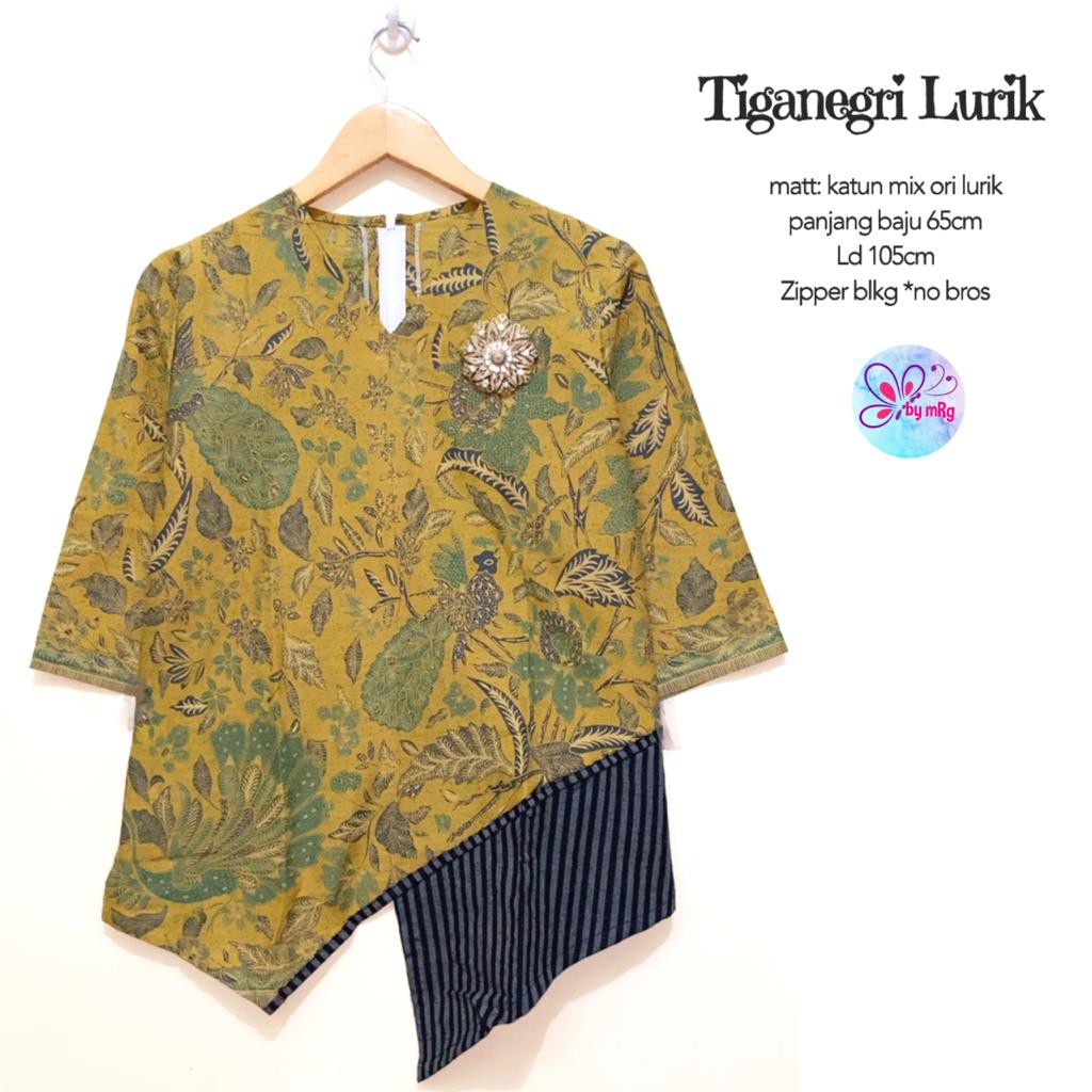 Blus Batik Tiganegri Kuning