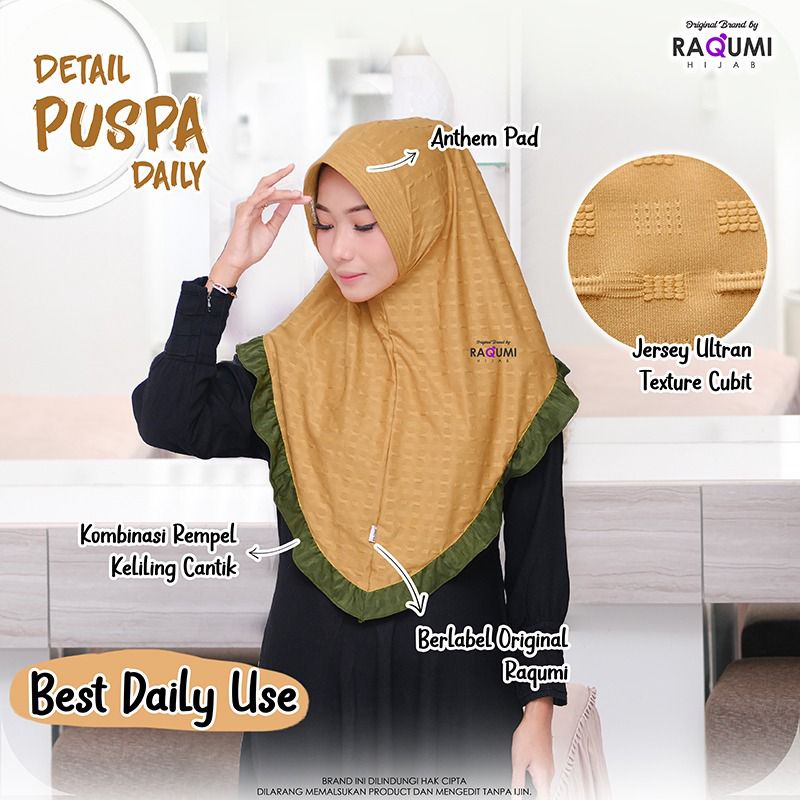 PUSPA BY RAQUMI HIJAB ORIGINAL SOLO