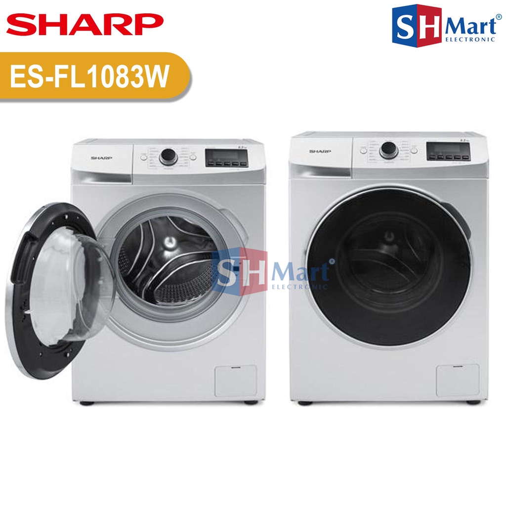MESIN CUCI FRONT LOADING SHARP KAPASITAS 8,5 KG ES-FL1083W / ESFL1083W GARANSI RESMI