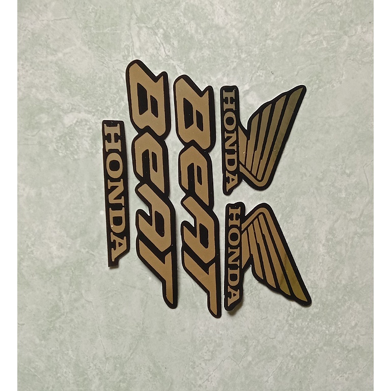 stiker logo honda beat logo sayap honda beat gold