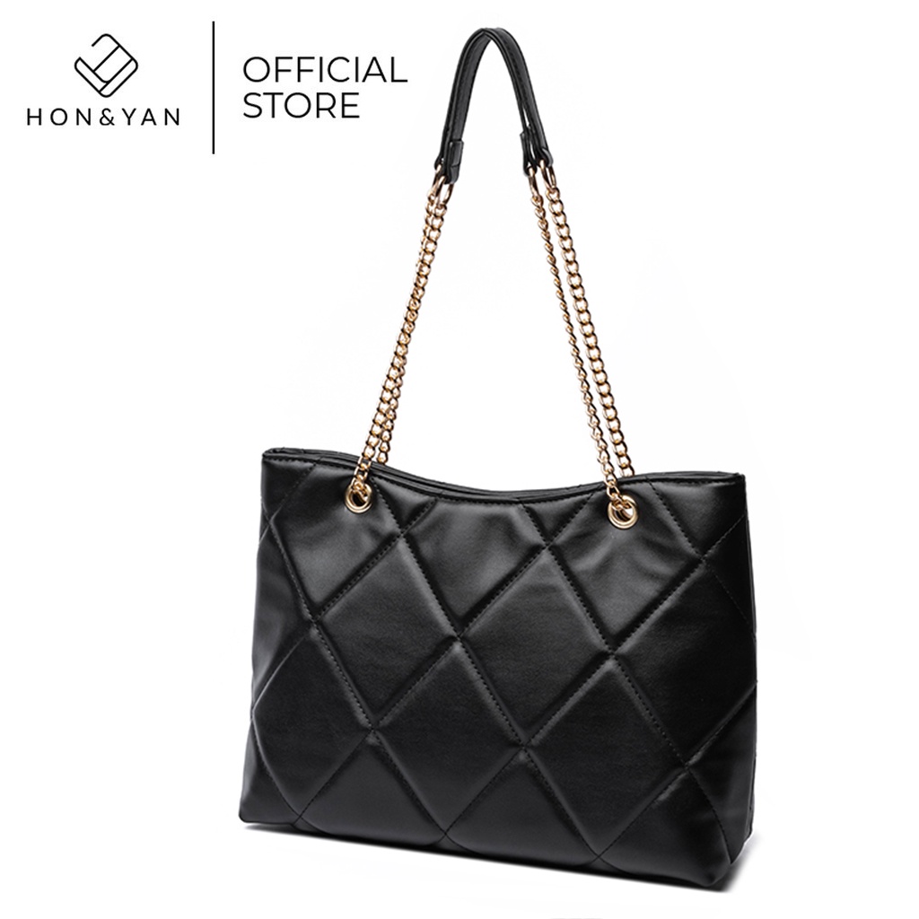 [HONYAN] Tas Tote Bag Wanita Import Tas Selempang Shoulder Wanita Tali Rantai - Jennifer Tote Bag