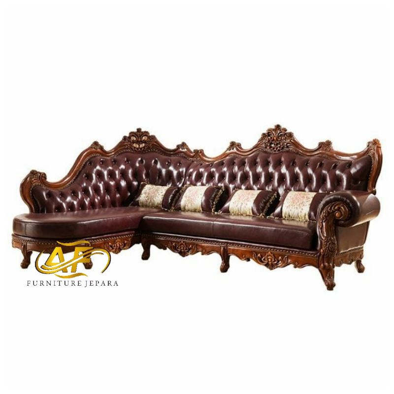 kursi sofa ukiran mewah,kursi sofa leter L,kursi sofa kayu jati