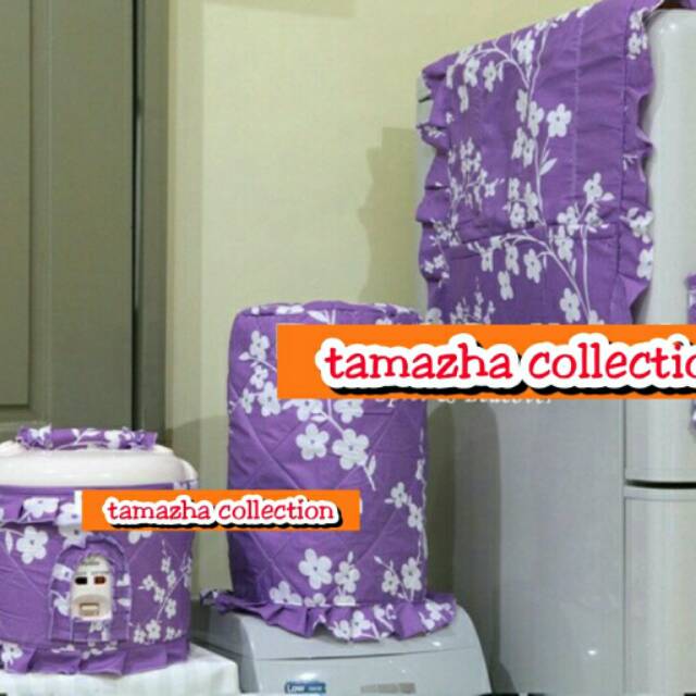 Best Seller Sarung Galon Kulkas Magic Com, Sprei, Bed Cover, Sarung Kursi Makan, Home Set *bunga Sakura* 3p7mEhp9VN3