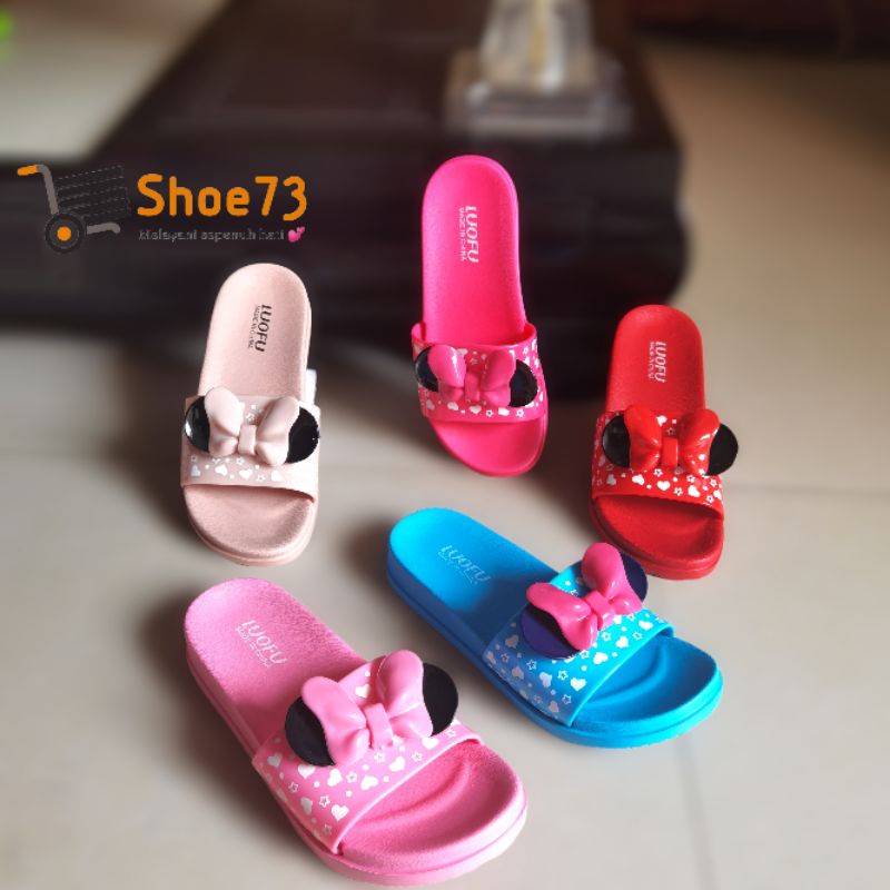 LUOFU E 7159 A-C02 SIZE 30-35 ORIGINAL l Sandal Selop jelly anak perempuan l Sendal kokop anak impor