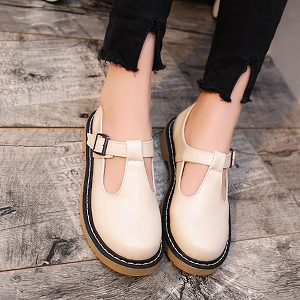 SEPATU WANITA SLIP ON GESPER MARY JANES PREMIUM DM 06