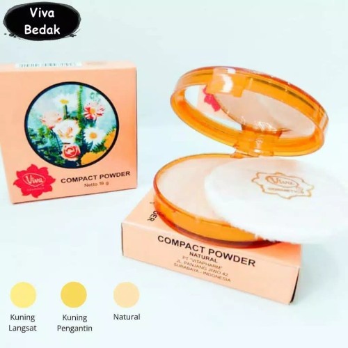 ❤ jselectiv ❤ VIVA Compact Powder/Bedak Padat CLASSIC (Kotak Orange)/LILAC (Kotak Ungu)/QUEEN (Kotak Kuning)