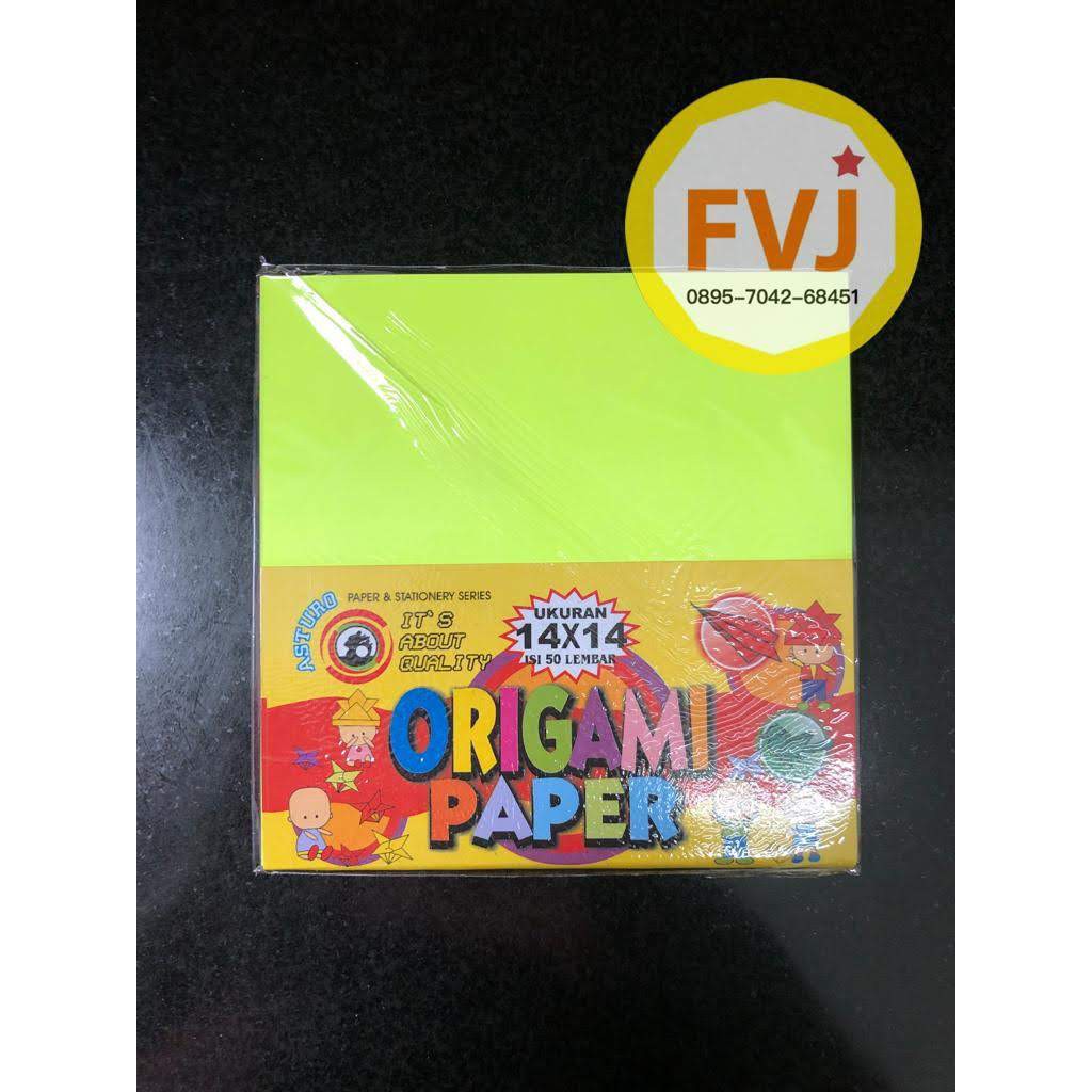 10 pak Origami Paper Kertas  Lipat  Warna Terang 