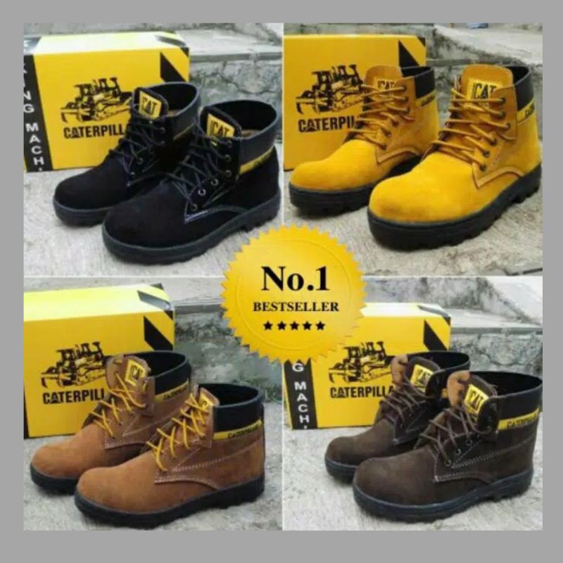 sepatu caterpillar safety  pendek original