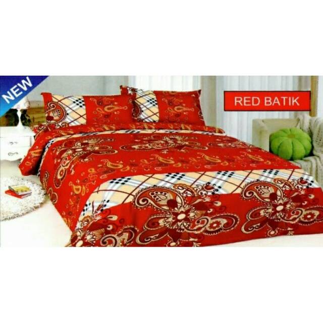 Sprei Bonita Red Batik 180x200