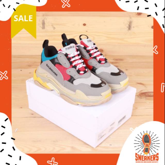 [PREMIUM] BALENCIAGA TRIPLE S SEPATU SNEAKERS PRIA KETS GRADE ORIGINAL SANTAI KASUAL COWOK MURAH