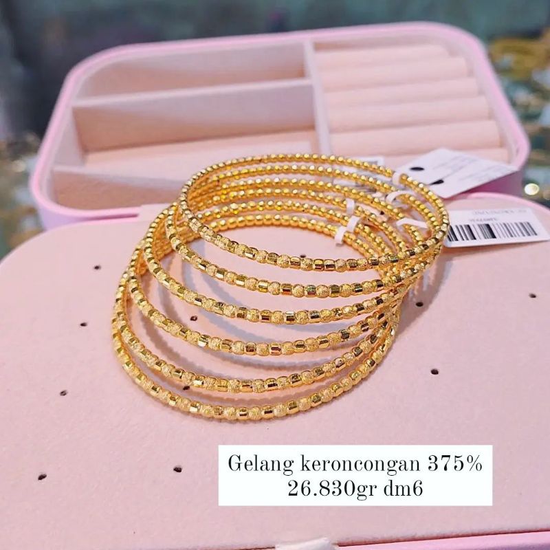 Gelang keroncong emas Jakarta kadar 375%