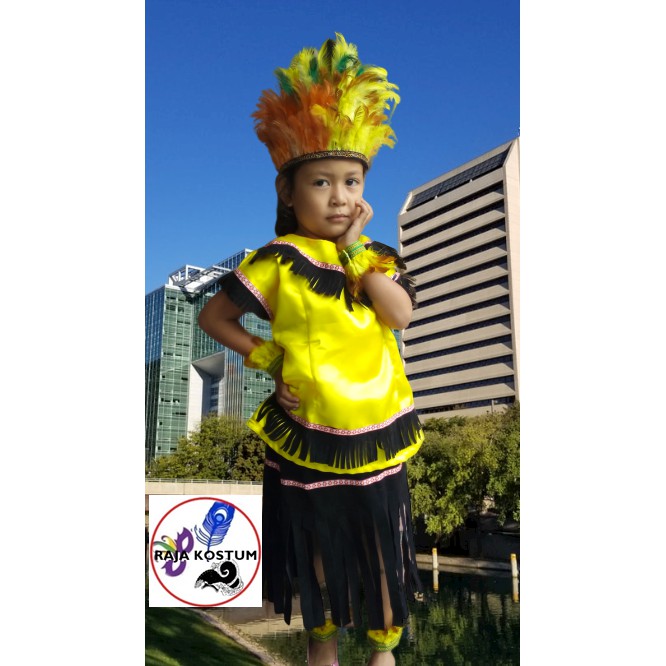 Baju Papua Anak Wanita PAUD/TK | Pakaian  Fashion Show Adat Daerah Karnaval Kostum Tari Tradisional
