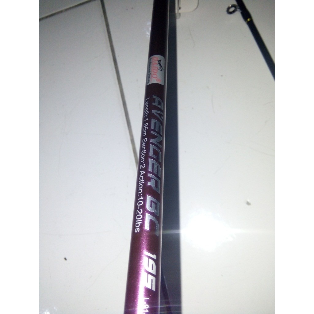 Alat Mancing Joran Baitcasting Daido Avenger 195 Cm Action 10-20 Lbs