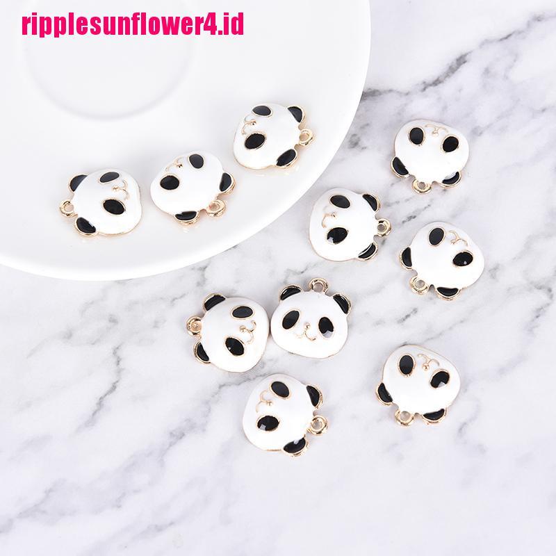 10pcs / set Liontin Bentuk Panda Bahan Alloy