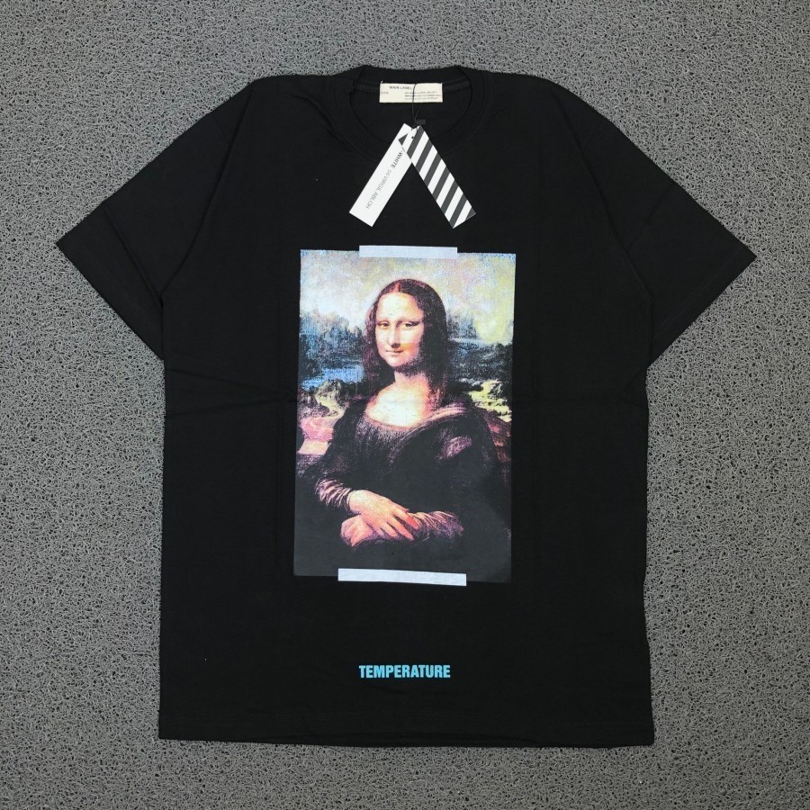 T SHIRT TEE KAOS OFF WHITE MONALISA SLIM ARROW BLACK