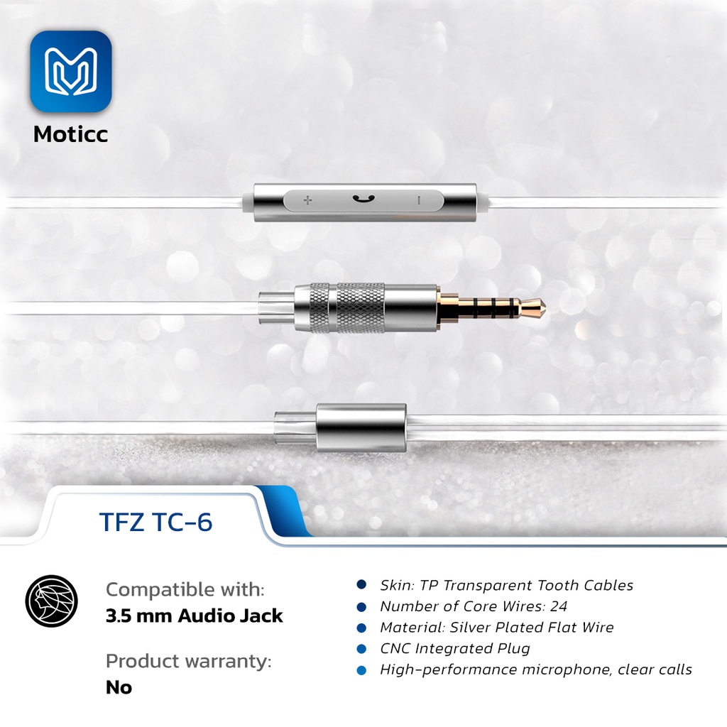 TFZ TC-6 Upgrade Cable with Mic HiFi Earphone Cable 0.78 2 PIN Kabel Upgrade