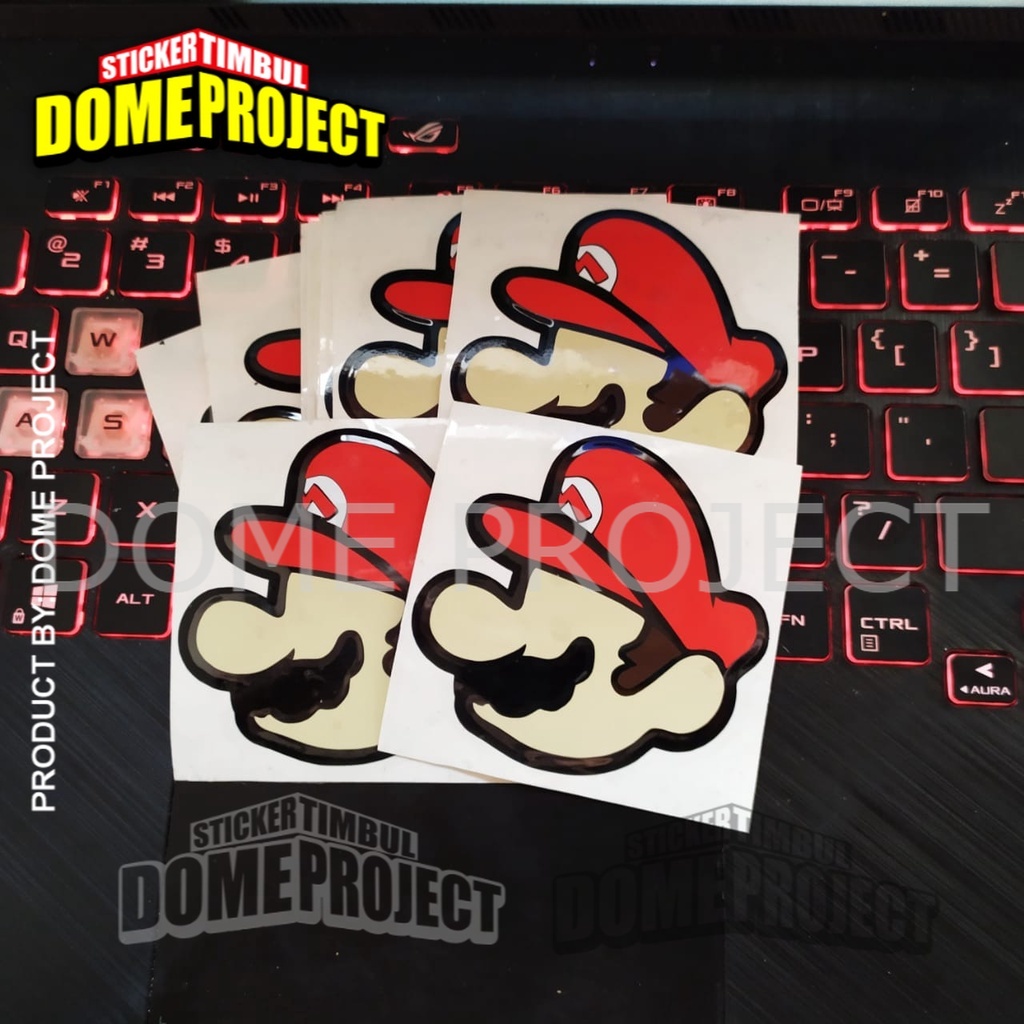 MARIO HEAD STIKER CUTTING STIKER SATUAN STIKER MOBIL IMPORT