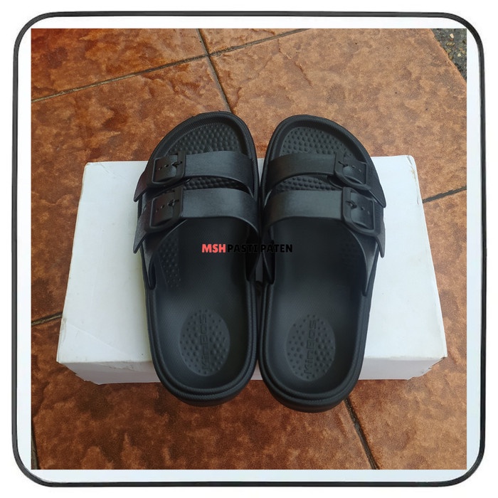 Promo terlaris sandal selop gesper pria dewasac murah bahan karet ori kinbos k9110 size 40-44