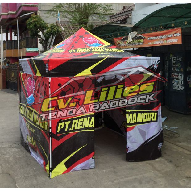 Tenda Paddock 3x3 Lipat Putih Biasa