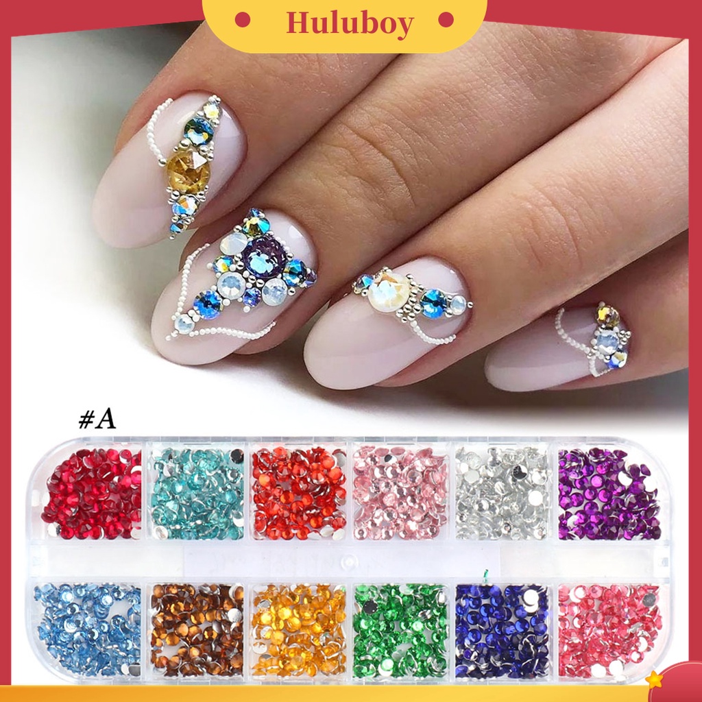 Huluboy Huluboy♡ Berlian Imitasi 3D Ukuran 3mm Untuk Dekorasi Nail Art