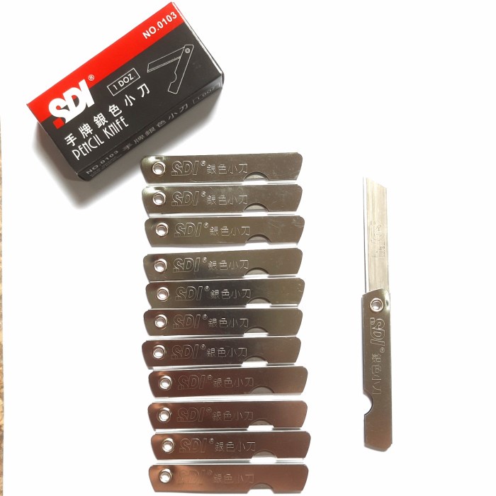 

Terlaris Pisau Lipat Stainlis / Pencil Knife Sdi No.0103 Hemat