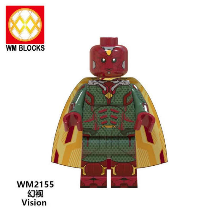 Lego Vision Minifigure Marvel Ironman Deadpool Ronin Bricks