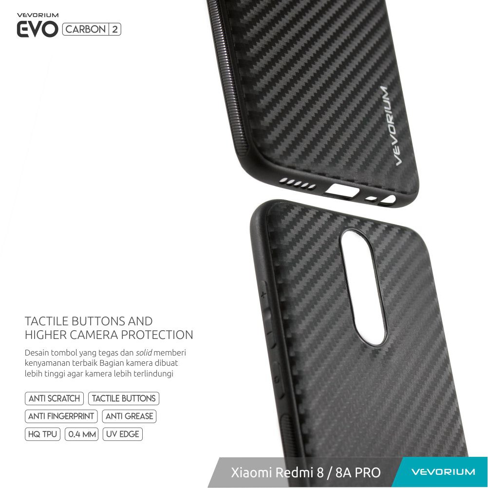 VEVORIUM EVO CARBON Xiaomi Redmi 8 8A PRO Redmi8 Soft Case Softcase