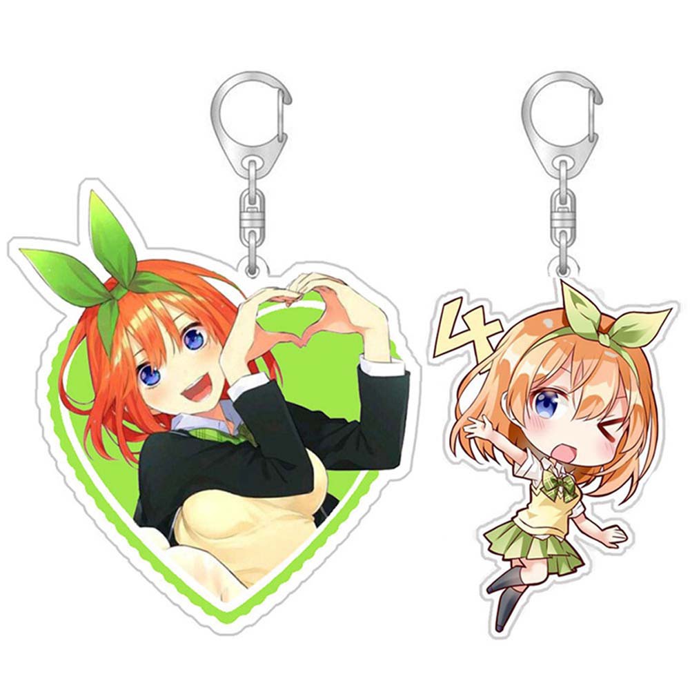 Lanfy Gantungan Kunci Motif Anime Nakano Miku Yotsuba Itsuki Gotoubun No Hanayome Bahan Akrilik