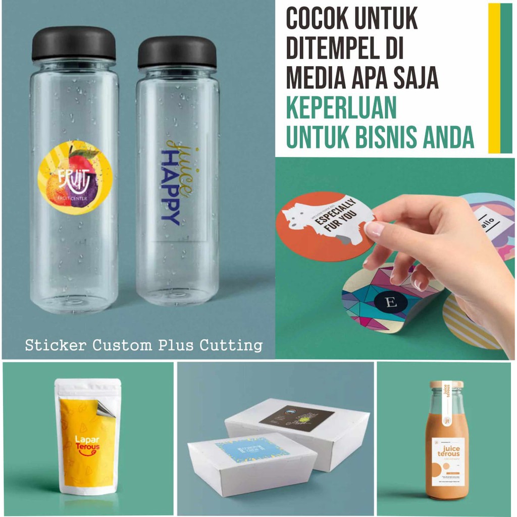 

Cetak Sticker Label Makanan Minuman Kemasan Produk / Stiker Vinyl A3