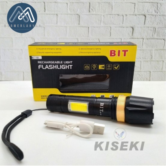 Senter BIT BT-T81 Plus Flashlight Besar Water Proof LI-ion Recharge / Original / Murah