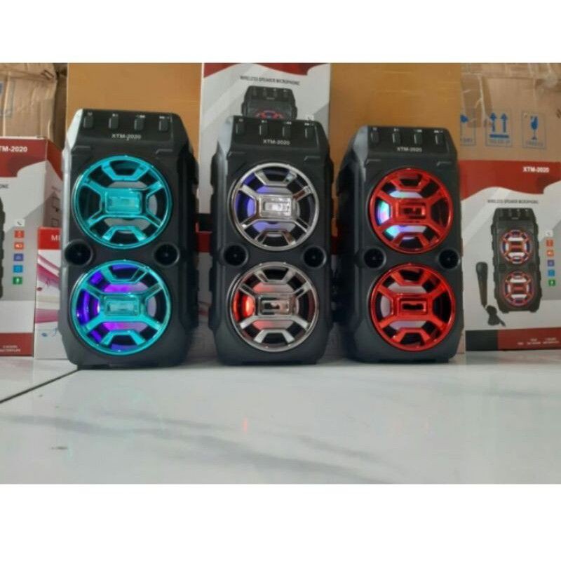 Speaker Karaoke Bluetooth portable tipe XTM-2020 Free Mic