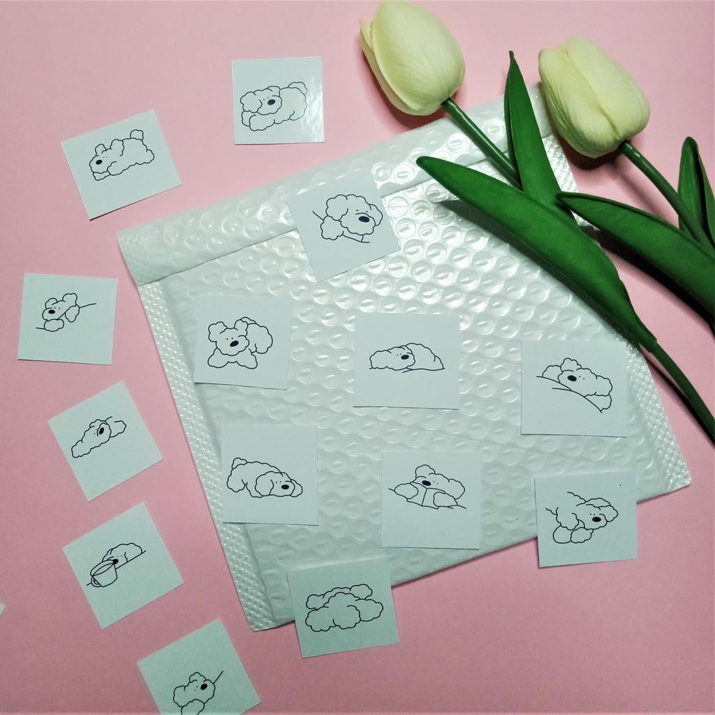 

20 Stickers Cute Vinyl Sticker Jurnal Stiker Packing