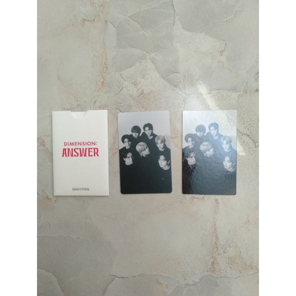 POB WEVERSE GRUP(pc+pvc) ENHYPEN DIMENSION ANSWER