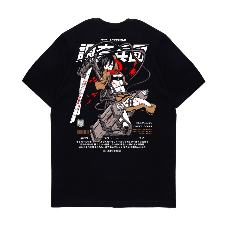 KIZARU Kaos Anime SNK MIKASA ACKERMAN